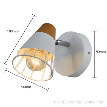 LED mentol gaya mudah reka bentuk lampu dinding putih